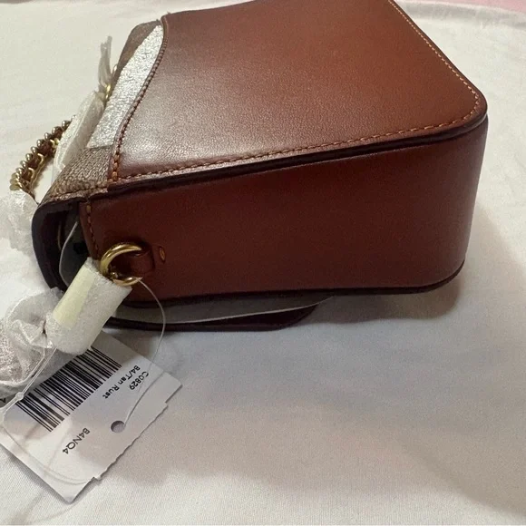 NWT COACH Madison Signature Coated Canvas Mini Shoulder Bag Crossbody Bag Brown - Picture 8 of 16
